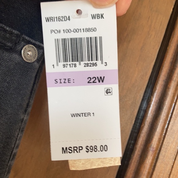 Democracy ab solution high rise itty bitty more boot jean raw hem 22W - Picture 10 of 17